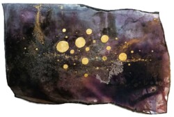 Inks, 24 ct gold leaf, salt on photographic paper, approx. 90x50cm, year 2021
