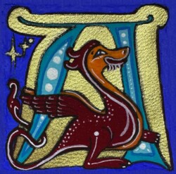 Taken from medieval original. Tempera on parchment.